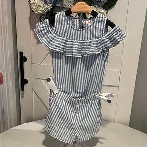 Cat & Jack Blue and White Striped Kids Matching Set